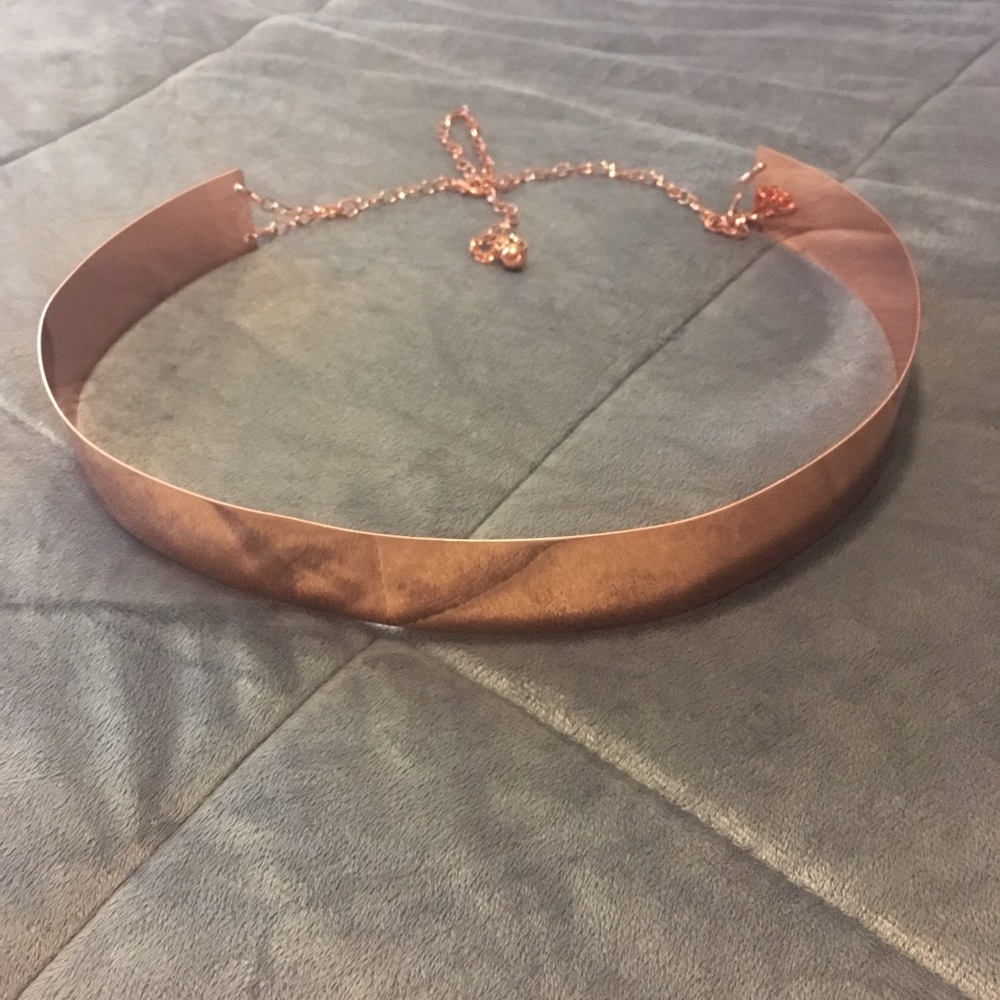 Rose gold metal belt
